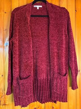 Seven7 Rich Red Women's Cardigan Sweater